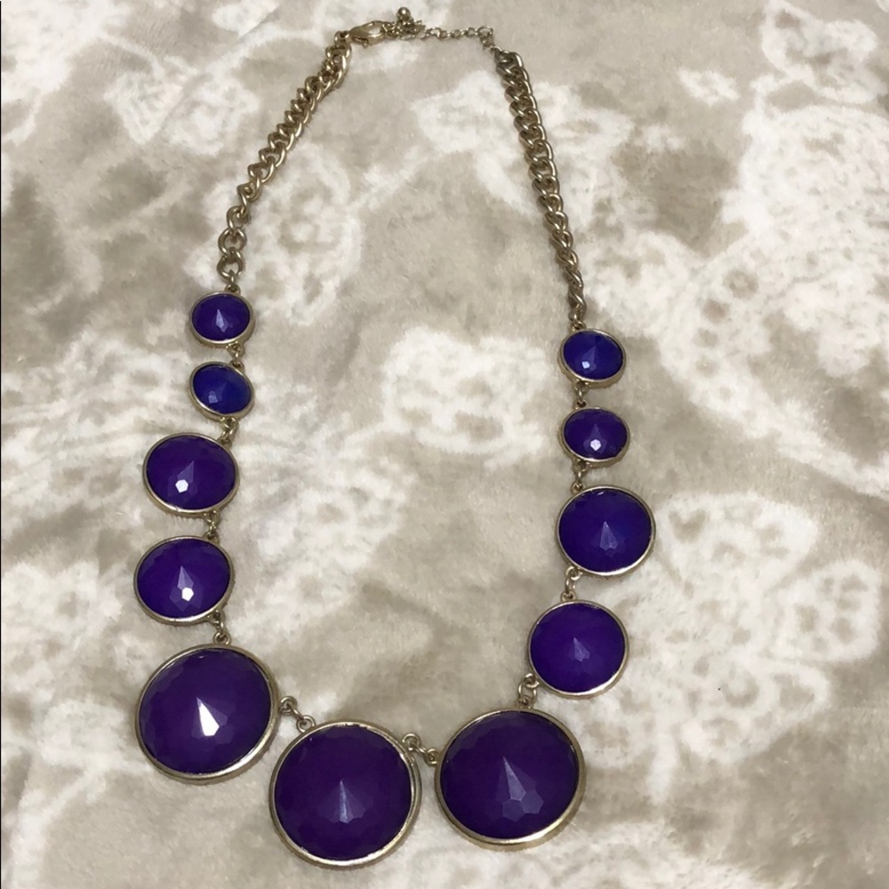 Purple statement necklace